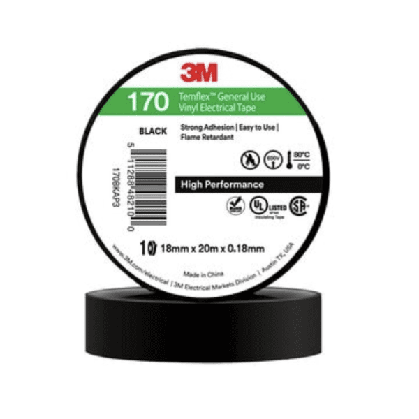 3M INSULATION TAPE 18MM x 20M BLACK