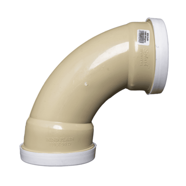 SPLASH PVC WASTE BEND PLAIN U/G 110MMx90°