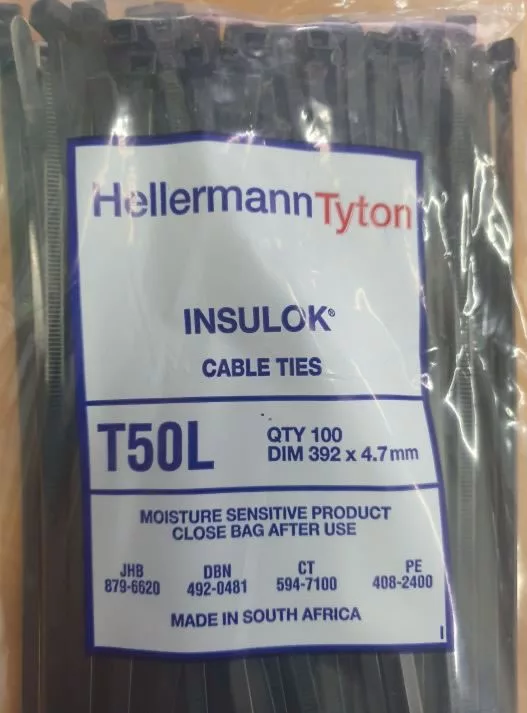 CABLE TIES 390x4.6MM 100PACK T50L HELLERMANN TYTON
