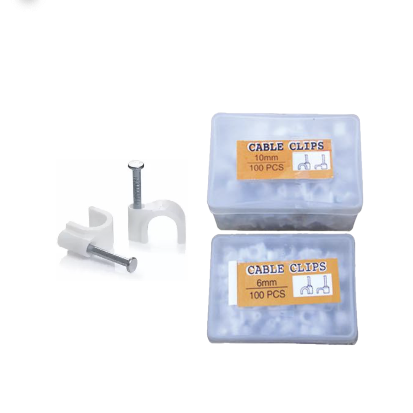 NT TOOLS CABLE SADDLE ROUND 6MMx100BOX ELE023