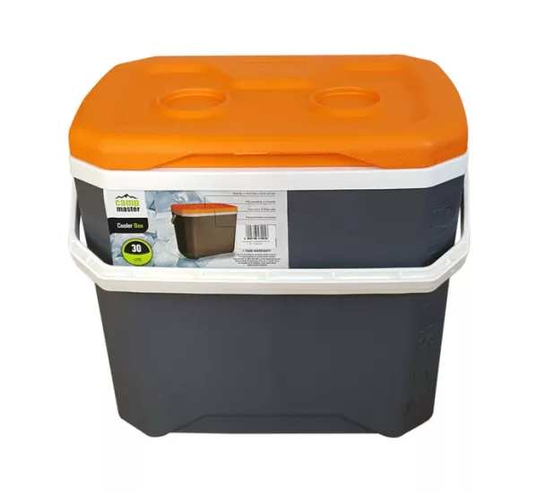 CAMP MASTER COOLER BOX 30L ORANGE/ GREY