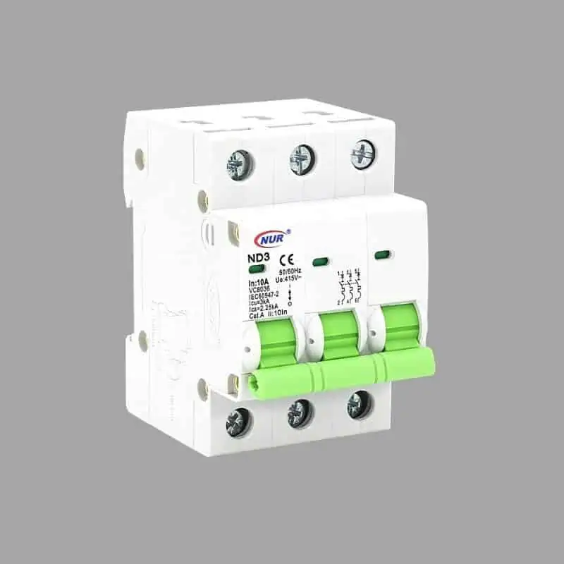 MCB 32A 3POLE 3KA ND3 DIN RAIL NUR